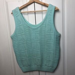 Mint Green Sleeveless Sweater